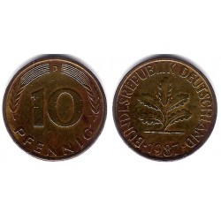 (108) Alemania. 1987(D). 10 Pfennig (MBC)