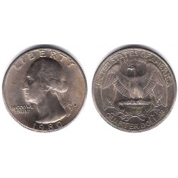(A164a) Estados Unidos de América. 1980(D). Quarter Dollar (MBC)
