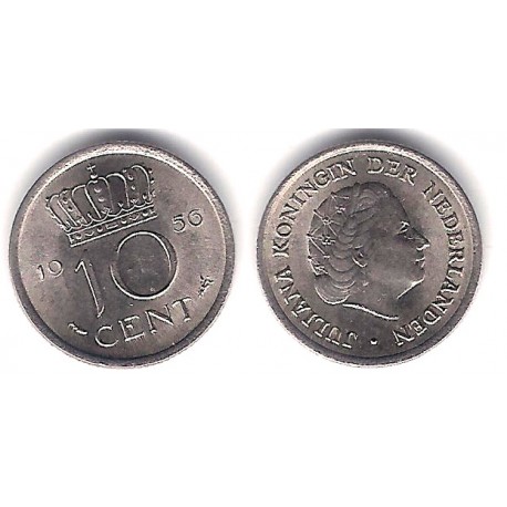 (182) Países Bajos. 1956. 10 Cents (MBC)