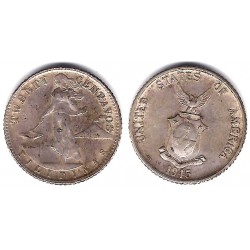 (182) Filipinas. 1945D. 20 Centavos (MBC) (Plata)