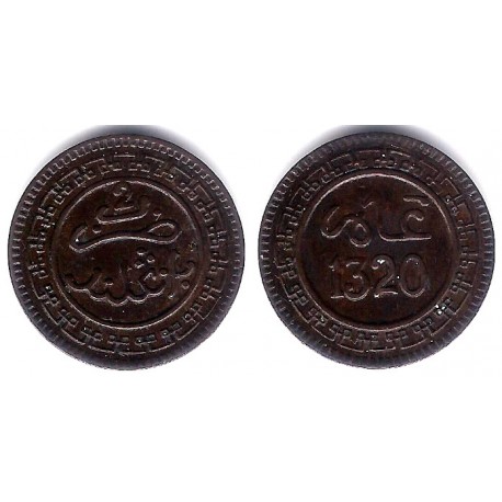 (Y15.1) Marruecos. 1320AH. 2 Mazunas (EBC)