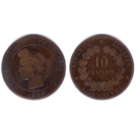 (815.1) Francia. 1880A. 10 Centimes (BC/BC-)