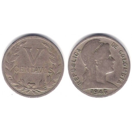(199) Colombia. 1946. 5 Centavos (MBC-)