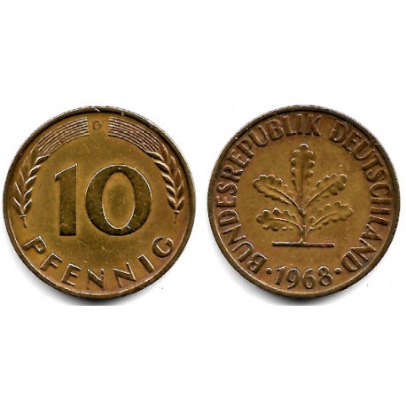 (108) Alemania. 1967(D). 10 Pfennig (MBC)