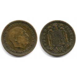 Estado Español. 1947*(19-49). 1 Peseta (BC/BC+)