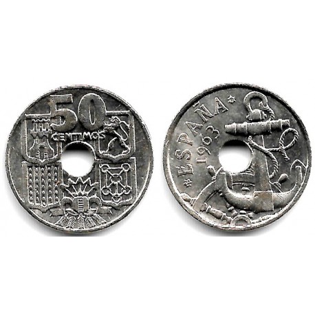 Estado Español. 1963*(19-63). 50 Céntimos (EBC-)