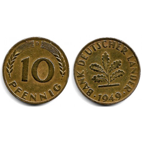 (103) Alemania. 1949(D). 10 Pfennig (MBC)