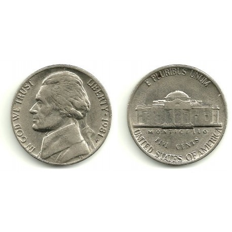 (A192) Estados Unidos de América. 1981(P). 5 Cents (MBC)