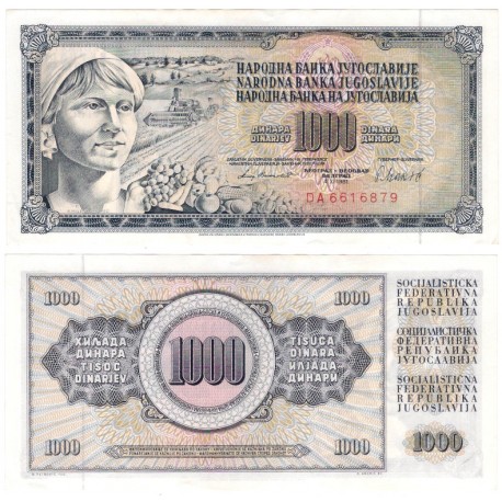 (92d) Yugoslavia. 1981. 1000 Dinara (SC-)