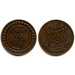(236) República Tunecina. 1911A. 10 Centimes (MBC-)