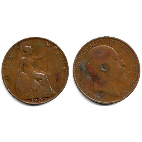 (794.2) Gran Bretaña. 1907. 1 Penny (BC/BC-)