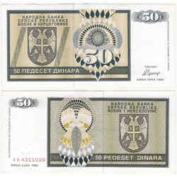 (134a) Bosnia y Herzegovina. 1992. 50 Dinara (EBC+)