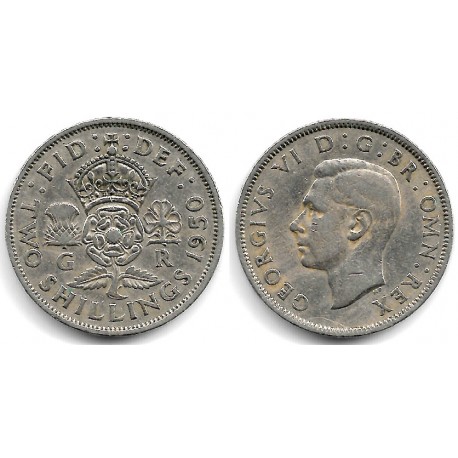 (878) Gran Bretaña. 1950. 2 Shillings (BC)