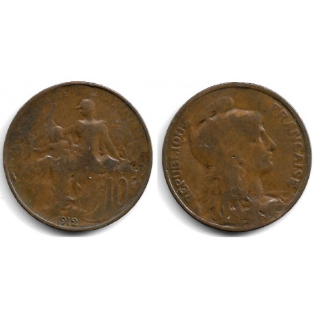 (843) Francia. 1912. 10 Centimes (BC)