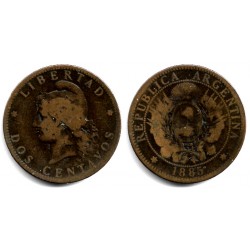 (33) Argentina. 1885. 2 Centavos (BC)
