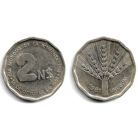 (77) Uruguay. 1981. 2 Nuevos Pesos (MBC)