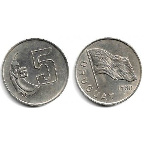 (75) Uruguay. 1980. 5 Nuevos Pesos (MBC)