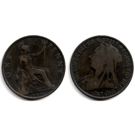 (790) Gran Bretaña. 1896. 1 Penny (BC)