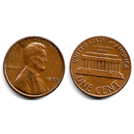 (201) Estados Unidos de América. 1970. 1 Cent (MBC-)