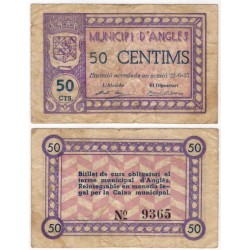 Anglès. 1937. 50 Céntimos (BC+)