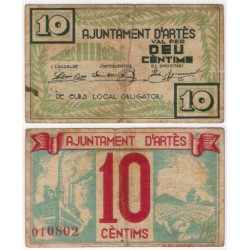 Artés. 1937. 10 Céntimos (BC/BC+)