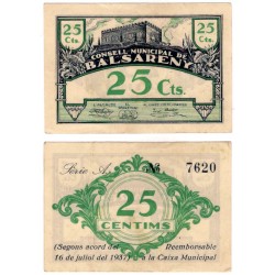 Balsareny. 1937. 25 Céntimos (MBC+)