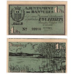 Banyoles. 1937. 1 Peseta (EBC+)