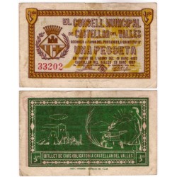 Castellar del Vallés. 1937. 1 Peseta (MBC)