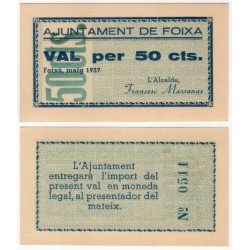 Foixà. 1937. 50 Céntimos (SC)