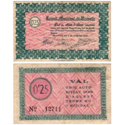 Gironella. 1937. 25 Céntimos (MBC) Leve rotura margen izquierdo