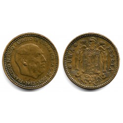 Estado Español. 1953*(19-63). 1 Peseta (BC+)