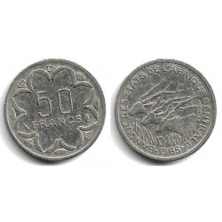 (11) Estados África Central. 1985. 50 Francs (MBC)