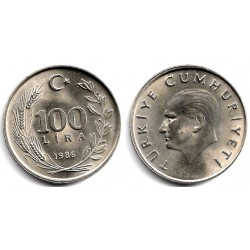 (967) Turquía. 1986. 100 Lira (SC)