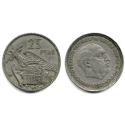 Estado Español. 1957*(66). 25 Pesetas (BC)