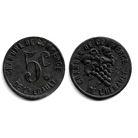 Chambre de Commerce de l'Hérault. 5 Centimes (EBC)
