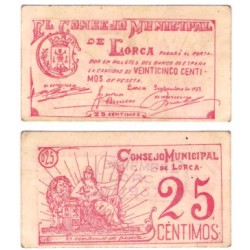 Lorca. 1937. 25 Céntimos (EBC+)