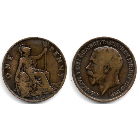 (810) Gran Bretaña. 1913. 1 Penny (BC+)