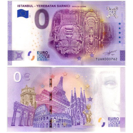 Billete Souvenir de 0 Euro (SC) Istanbul - Yerebatan Sarnici