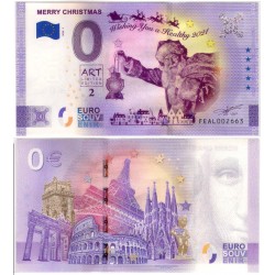 Billete Souvenir de 0 Euro (SC) Merry Christmas