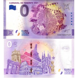 Billete Souvenir de 0 Euro (SC) Carnaval de Tenerife 2021