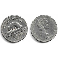 (60.1) Canadá. 1966. 5 Cents (MBC)