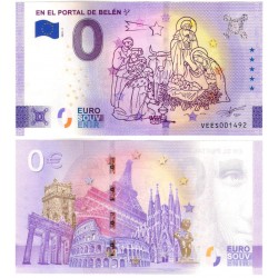 Billete Souvenir de 0 Euro (SC) En el portal de Belén III