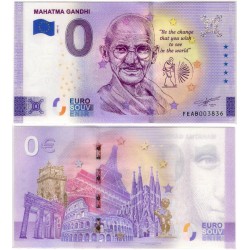 Billete Souvenir de 0 Euro (SC) Mahatma Gandhi
