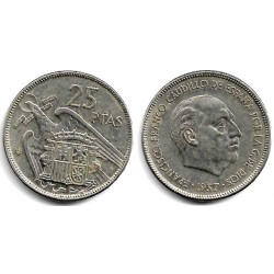 Estado Español. 1957*(75). 25 Pesetas (MBC)