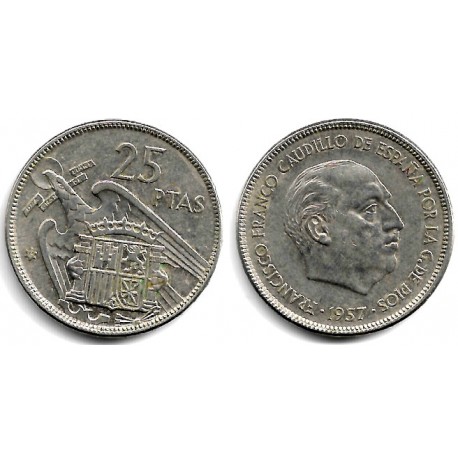 Estado Español. 1957*(75). 25 Pesetas (MBC)