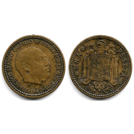 Estado Español. 1947*(19-54). 1 Peseta (BC/BC+)