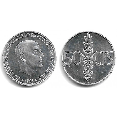 Estado Español. 1966*(19-73). 50 Céntimos (SC)