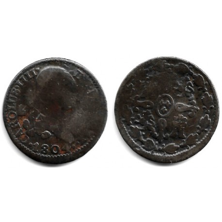 Carlos IV. 1804. 4 Maravedi (BC-) Ceca de Segovia
