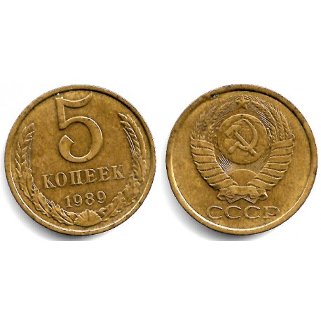 (Y129a) Unión Soviética. 1989. 5 Kopeks (MBC)