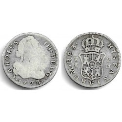 Carlos III. 1773. 2 Reales (BC/BC-) (Plata) Ceca de Madrid PJ
